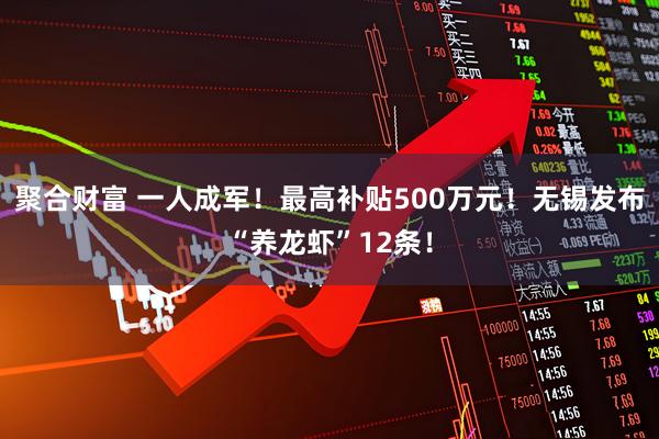 聚合财富 一人成军！最高补贴500万元！无锡发布“养龙虾”12条！